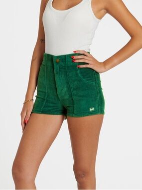Hammies High-Waist Hunter green Corduroy Women’s Shorts size 24